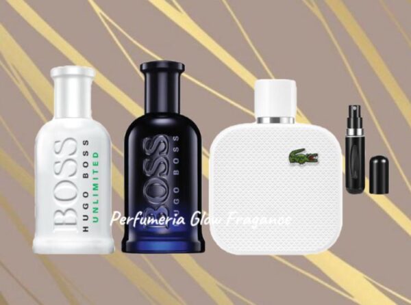 3 LACOSTE BLANCA, HUGO BOSS UNLIMITED, HUGO BOSS NIGHT