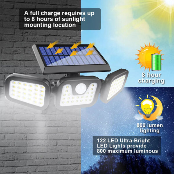 Lampara Solar Jy1725a 74 Led - Imagen 2